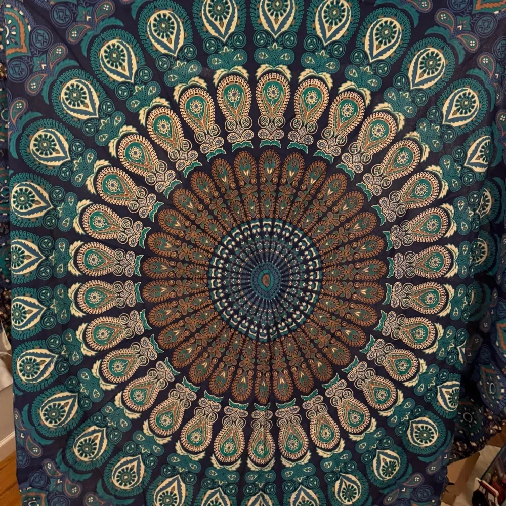 NIP Mandala Tapestry Boho Wall Decor Circle Blanket! Beach Dorm Picnic